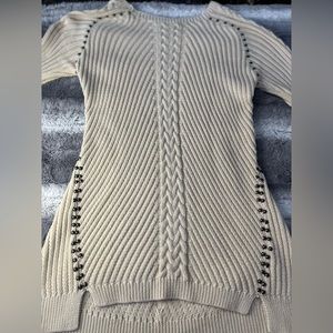 Tan Sweater with Metal Studs